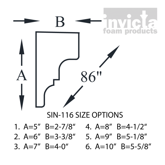 Decorative Stucco Foam Sill SIN-116