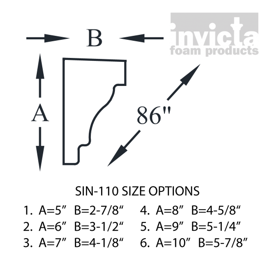 Decorative Stucco Foam Sill SIN-110