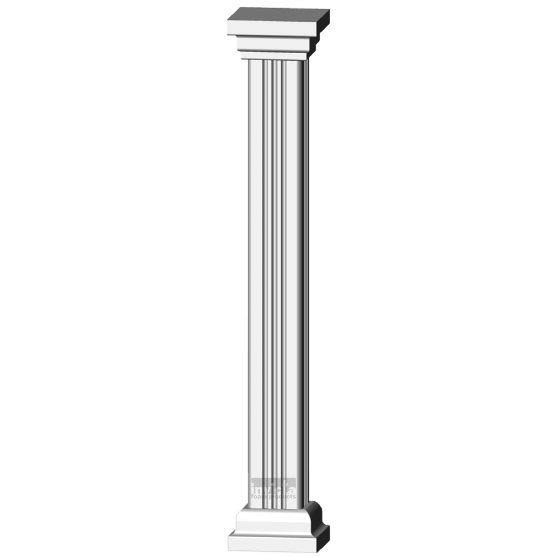 Square Shape Column Square Fluted Column