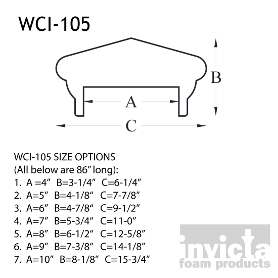 Foam Wall Cap WCI-105