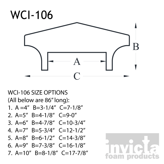Foam Wall Cap WCI-106
